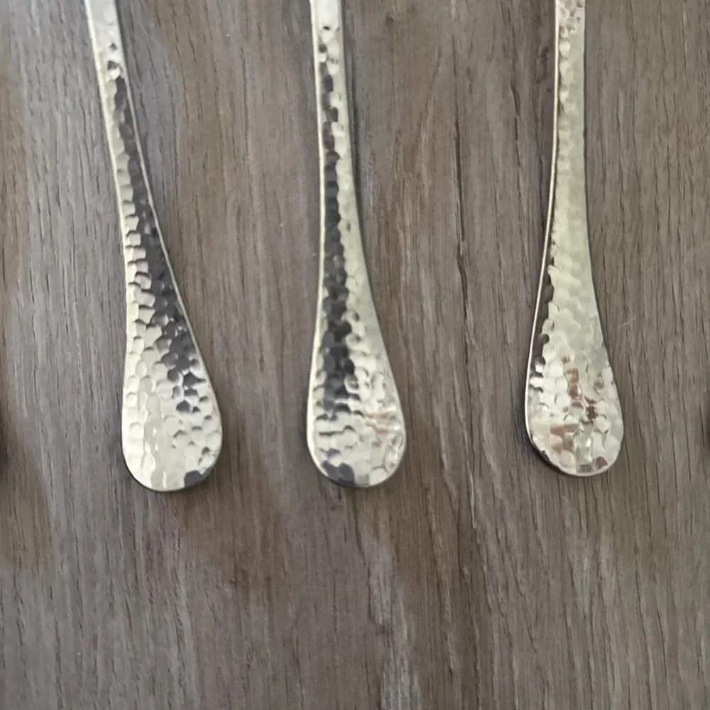 Ginkgo LAFAYETTE Stainless Hammered Glossy‎ Serving HOSTESS SERVING SET SET of 5